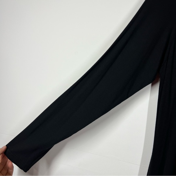 LUUKAA Long Sleeve Mesh Jersey Knit Lagenlook Dress Size 4 - Picture 7 of 11